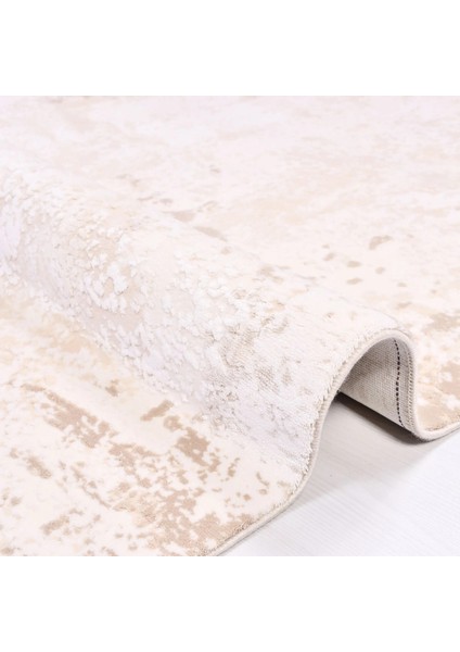 Almansa Modern Bej Viskon ve Akrilik Pamuk Tabanlı Makine Halısı modelleri
