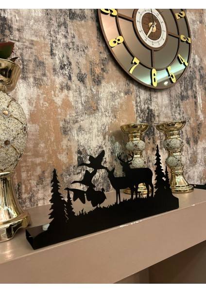 Turna Kuşu ve Geyik Temalı Metal Dekoratif Şamdan Mumluk fırsatları