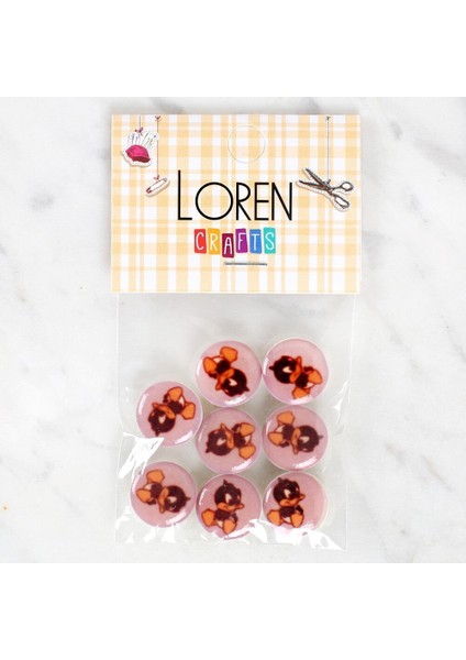 Loren Crafts 8'li Ördek Düğme - 1205