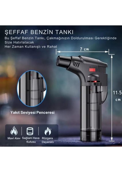 Mini Pürmüz Çakmak Doldurulabilir Depolu Çakmak Alev Ayarlı 1300 Derece modelleri