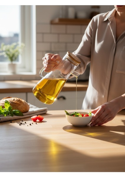 Bambu Kapaklı 900 ml Mika Yağdanlık Seti (2’li) modelleri