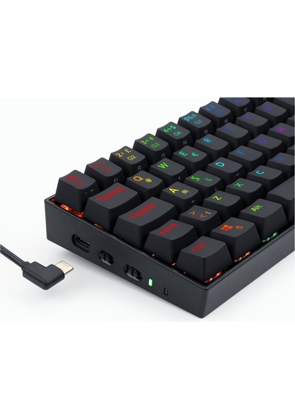 Redragon K530 Draconıc Pro Q Tr 60% Kompakt Kablosuz-Bluetooth 2.4g Swıtch Mekanik Klavye Siyah fiyatları