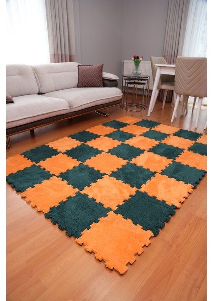 Peluş Kreş Halısı Anaokulu Puzzle Halı Japon Halı 50X50