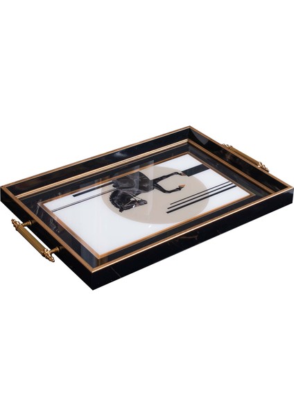 Dekoratif Kulplu Tepsi ST-6005