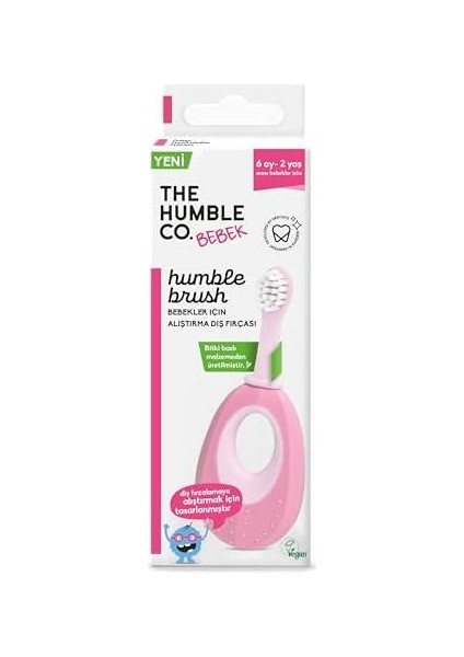 Humble Brush Baby Bebekler Için Alıştırma Diş Fırçası - Pembe