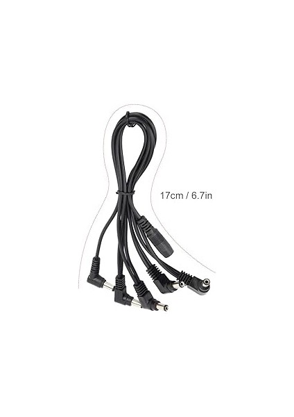 Gitar Efekt Pedal Kablosu, 5 Yollu Gitar Kablosu Multiplug Gitar Efekt Pedalı Gitar Efektleri Için Güç Kablosu Güç Kaynağı Adaptörü Splitter modelleri