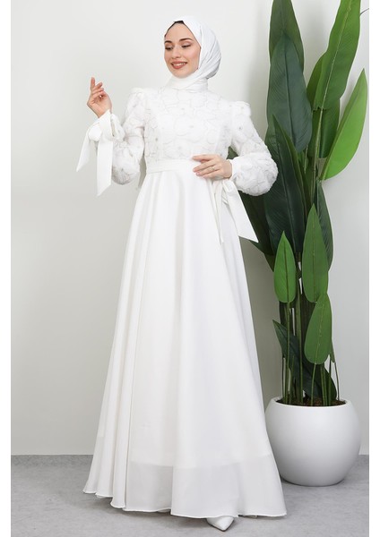 Aybike Prenses Abiye Beyaz fiyatları