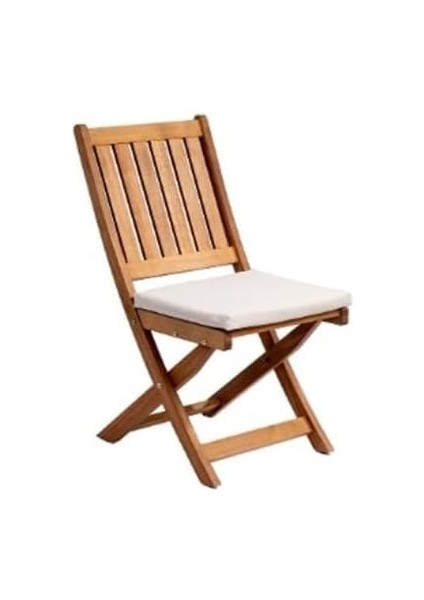 Bahçe Balkon Salon Kare Alt Sandalye Minderi Krem