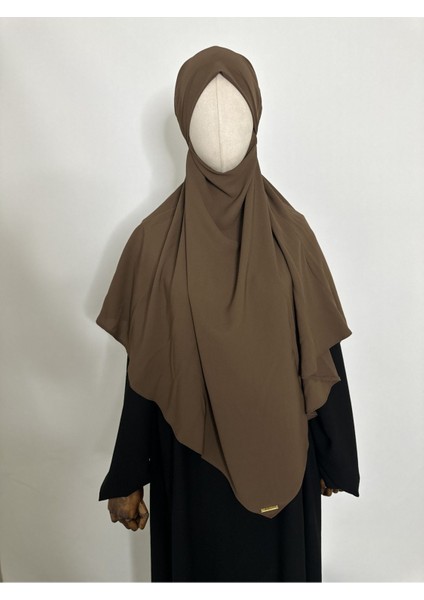 Sufle Hazır Esarp,tek Kat, Medine Ipegi (Hac ve Umre Icin Uygundur ) Hijap Khimar Kahverenk indirimleri