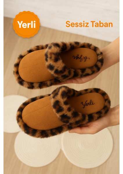 Sessiz Taban Tüylü Şık Ev Terliği