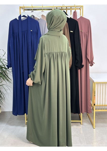 Şallı ve Üsten Robalı,kemerli Elbise Takım .hijap ,abaya (Hac ve Umre Için Uygundur) Yeşil indirimleri