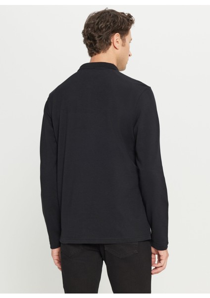 Polo Yaka Siyah Erkek Sweatshırt ACE052261086_SYH indirimleri