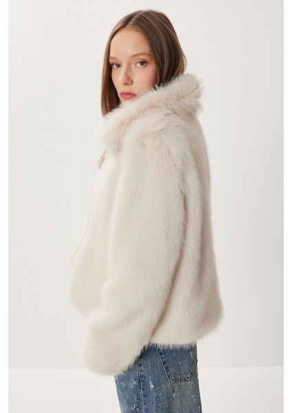 Kısa Suni Kürk Kaban LXA0002 Bej modelleri