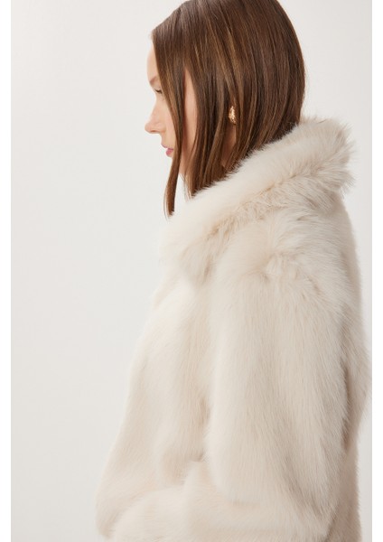 Kısa Suni Kürk Kaban LXA0002 Bej fırsatları