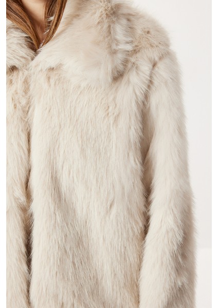 Kısa Suni Kürk Kaban LXA0002 Bej indirimleri