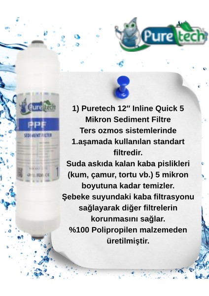 Kapalı Kasa 5'li Su Arıtma Filtre Seti modelleri