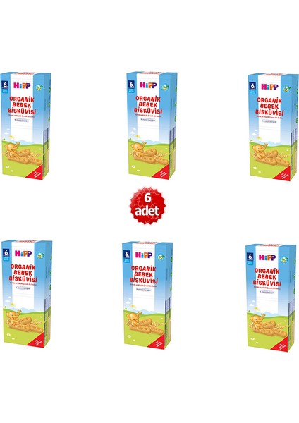 Organik x 6 Adet Bebek Bisküvisi 180 gr