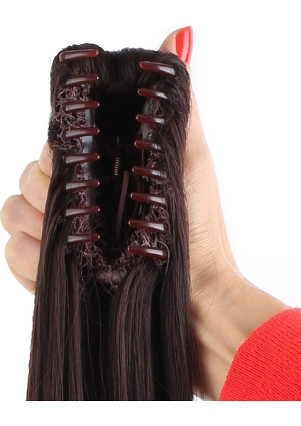 Tokalı Dalgalı At Kuyruğu / Koyu Kahve indirimleri