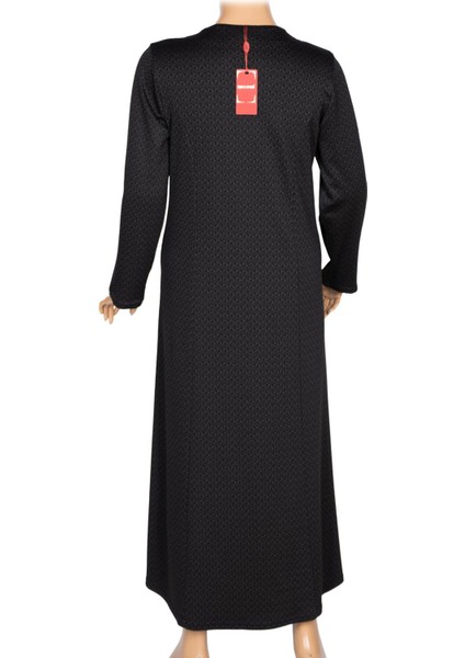 Hesna Kadın Buket Büyük Beden Devore Kuplu Kışlık Siyah Elbise fırsatları