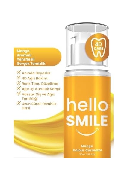 Hello Smıle Mango Aromalı Anında Beyazlatıcı Diş Jeli fiyatları