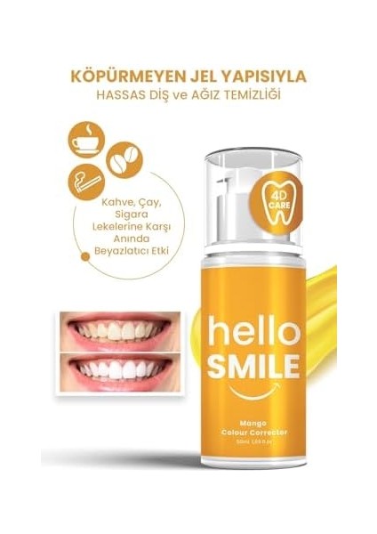 Hello Smıle Mango Aromalı Anında Beyazlatıcı Diş Jeli modelleri