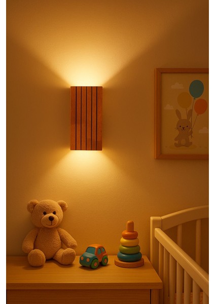 Yansıtma Tasarımlı Çift Yönlü Ahşap Salon Hol Cafe Otel Duvar Aplik Avize modelleri