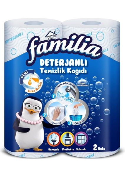 Familia Deterjanlı Kağıt Havlu Desenli 3 Katlı 2 Adet