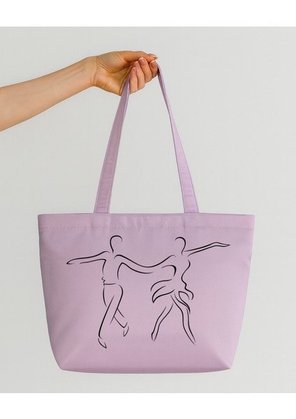 Ritmo Dansçı Baskılı Mat Saten Çanta