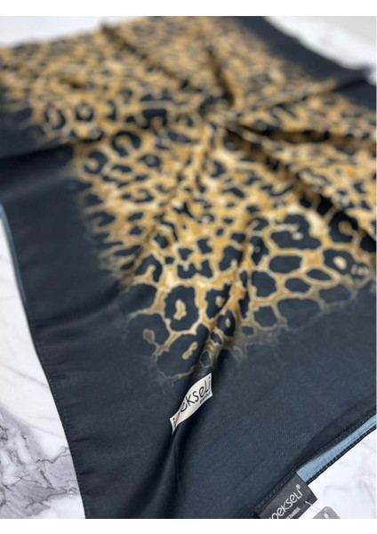 Ipekseli Leopar Desenli Organik Pamuk Şal - 4 fiyatları