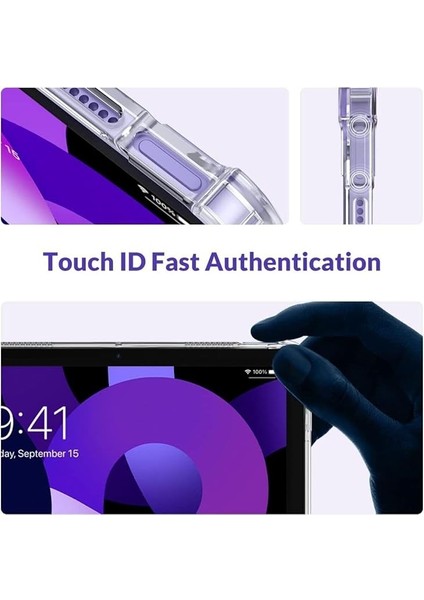 Ipad Air 11 Inç M2-M3 2024-2025 ile Uyumlu Köşe Korumalı Airbagli Silikon Kılıf A2902 modelleri