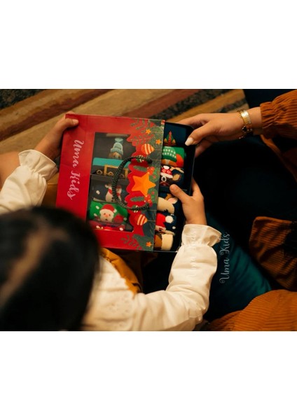 Anti-Bakteriyel Yılbaşı Konseptli Kız&erkek Çocuk Çorap Seti 12'li fırsatları