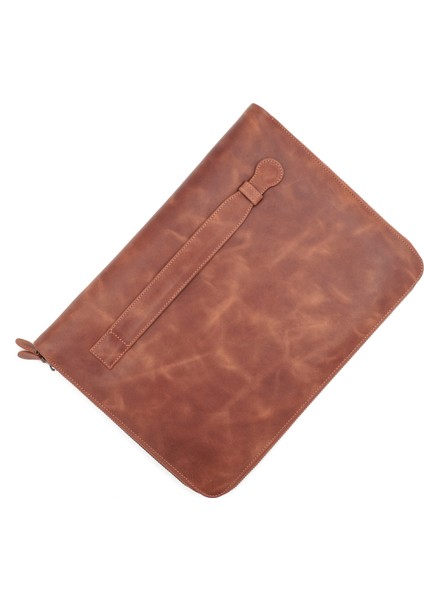 Gerçek Deri 13-14 Inç Fermuarlı Organizer Çanta