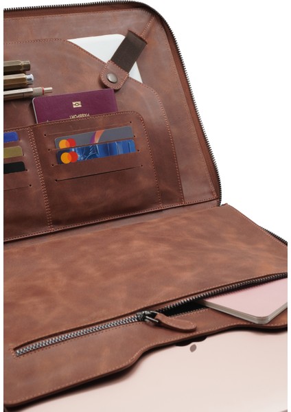 Gerçek Deri 13-14 Inç Fermuarlı Organizer Çanta fırsatları