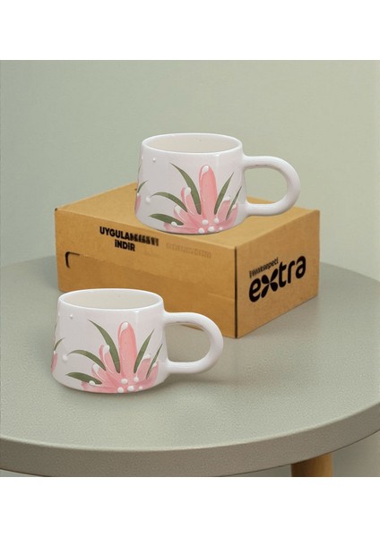 2 Kişilik El Yapımı Hediyelik Kupa Seti – Özel Tasarım & Doğal Şıklık fiyatları