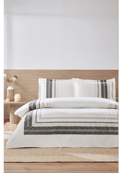 Blend Krem Tek Kişilik %100 Pamuk Nevresim Takımı