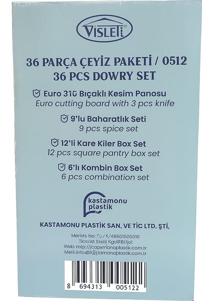 36 Parça Pratik Mutfak Çeyiz Paketi modelleri