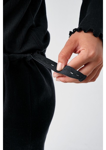 Uzun Kollu Ajurlu Düğmeli Esnek Pamuklu Hamile Pijama Takım 18214 fırsatları