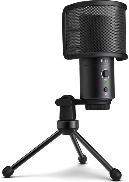 Mikrofon Pc Kondansatör, Tip A/c USB Mikrofon Mac Ps4 Ps5 Için, Standlı Mikrofon, Pop Filtre, Sessize Alma Düğmesi, Kulaklık Bağlantısı