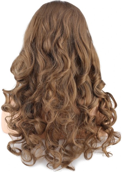Dalgalı Perçemli Uzun Fiber Sentetik Peruk - Bebek Kumralı indirimleri