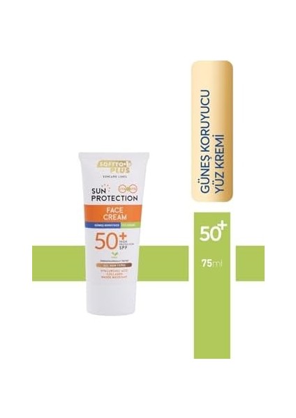 Softto Plus Güneş Koruyucu Yüz Kremi 75 ml 50 Spf