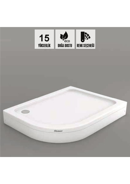 Tundra Düz Zemin Asimetrik Duş Teknesi, Panelli fiyatları