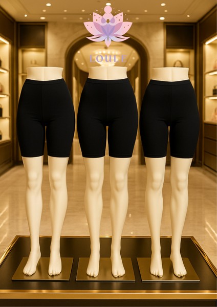 Kadın Giyim Pamuklu & Elastan 3'lü Diz Üstü Tayt LL.IL.2003.011