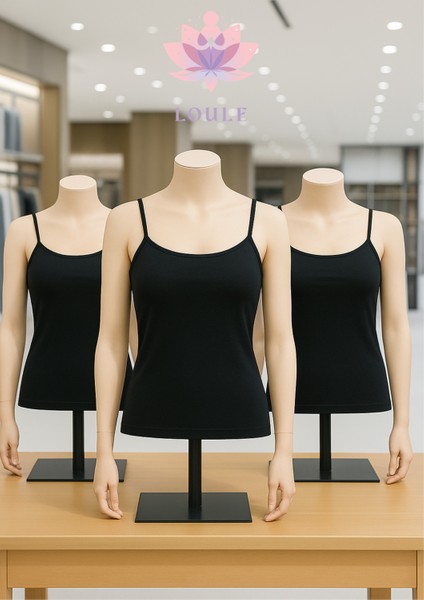 Kadın Giyim Pamuklu & Likralı 3 Adet Ip Askı Çıtçıtlı Body LL.IL.2003.011