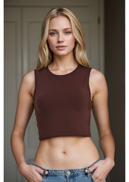 Kadın Giyim 2 Adet Pamuklu Kolsuz Crop T-Shirt LL.IL23.KE17.301 modelleri