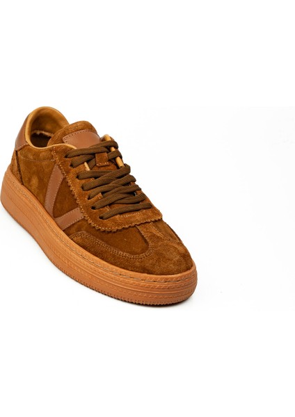 170 Moda Arena Taba Süet Deri Kadın Sneaker