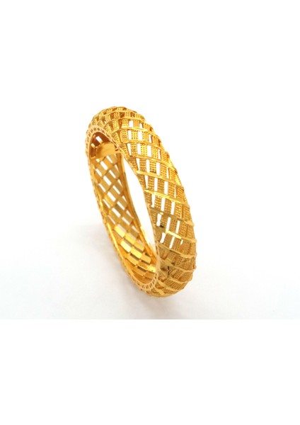 Çelik Kelepçe Bileklik Altın Kaplama Kadın Hint Model BLZ-616