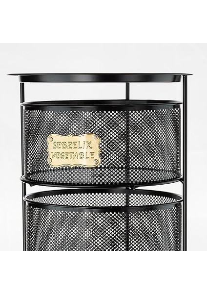 Katlı Açılır Kapanır Paslanmaz Metal Sebzelik Yükseklik 94 cm -(Siyah) fiyatları