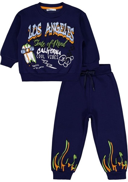 Los Angeles Alev Baskılı 2-5 Yaş Eşofman Takımı modelleri