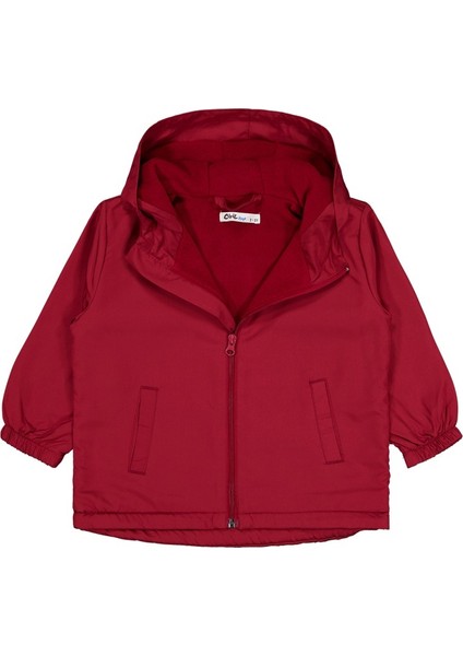 Içi Polarlı Basic 2-5 Yaş Yağmurluk - Bordo 4-5 Yaş