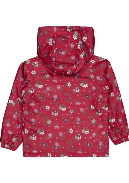 Polarlı Çiçek Desenli 6-9 Yaş Yağmurluk